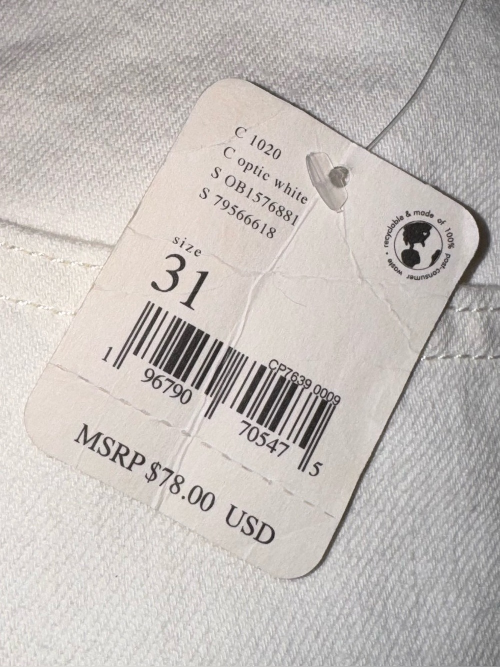 We The Free Beginners Luck Shorts NWT White Low Rise Slouch Denim Shorts Summer - Picture 13 of 13